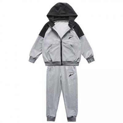 男童春秋薄款套装新款儿童运动服夹克加绒加厚韩版冬装长袖外套