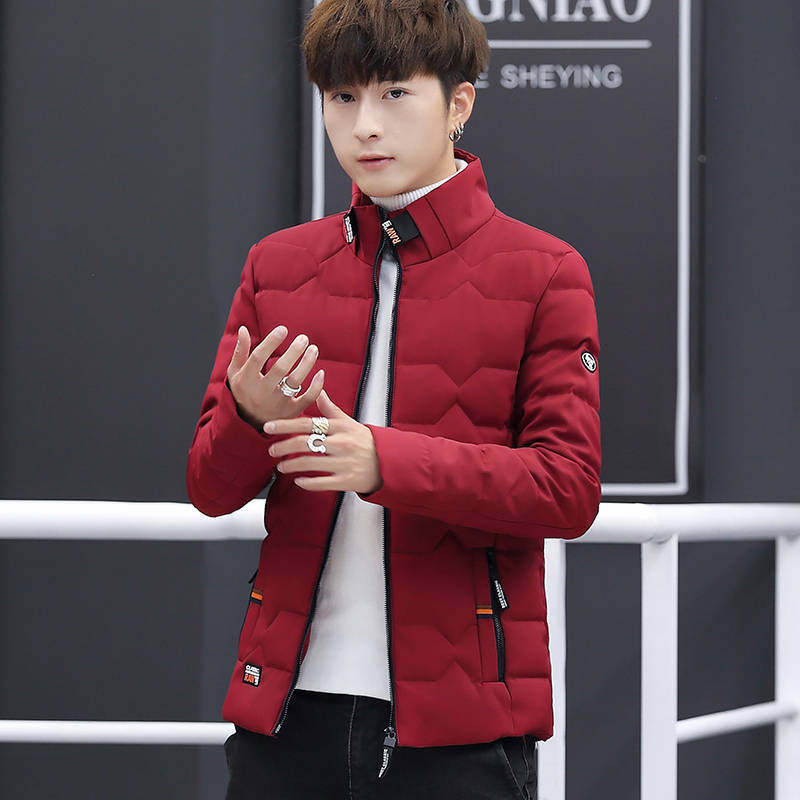 青少年冬季外套男加厚保暖棉袄潮流冬装立领棉衣男士短款羽绒棉服